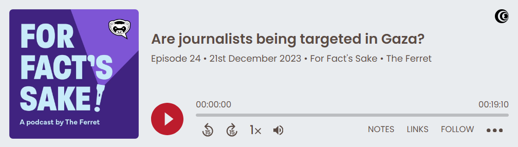 Podcast link: Are journalists being targeted in Gaza?