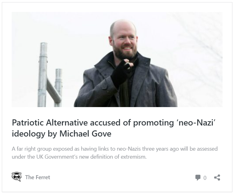 Patriotic Alternative defends Scandinavian neo-Nazi group designated as terrorists